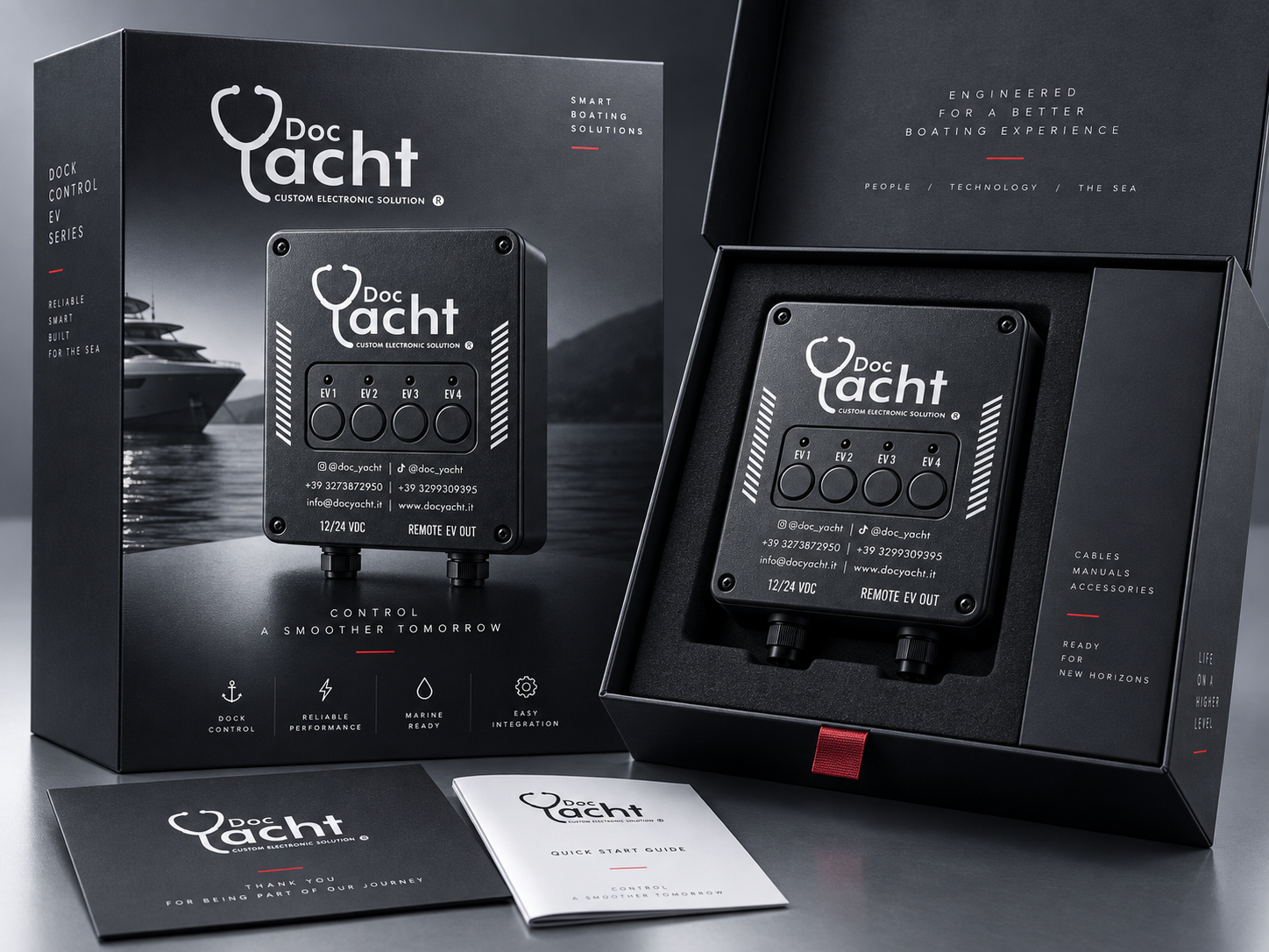 Packaging centralina passerella Doc Yacht