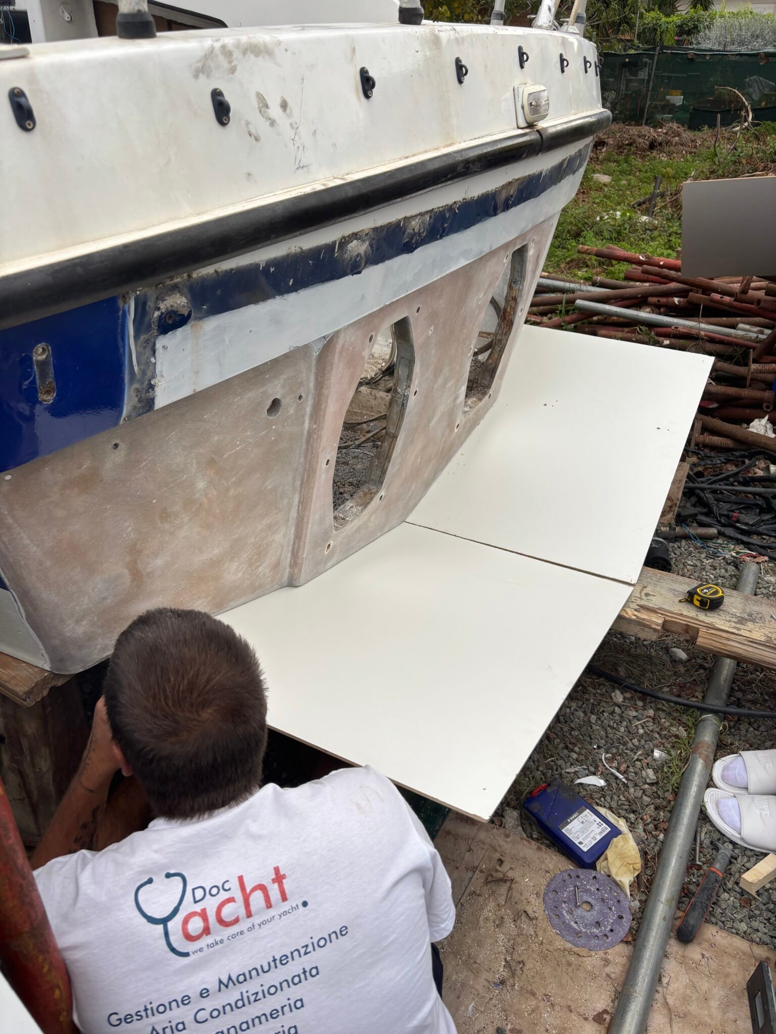 Lavorazione dello stampo del bracket nel progetto ARIA di Doc Yacht